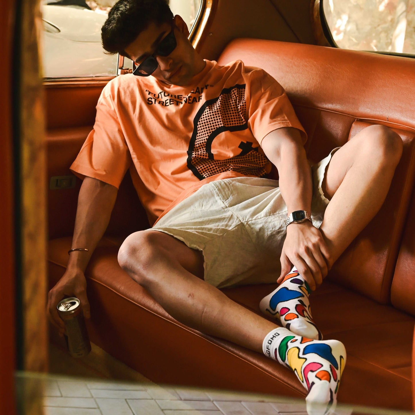 colourful-funky-pattern-cotton-ankle-length-socks