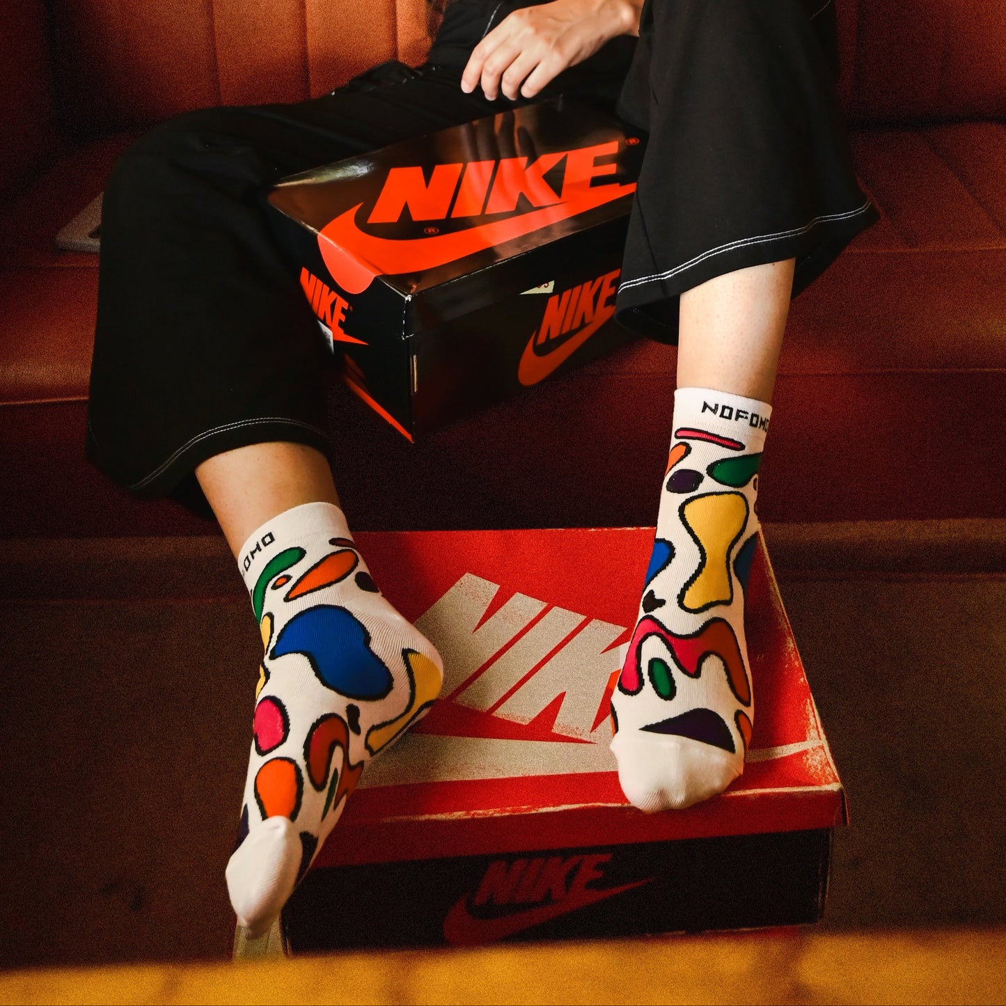 colourful-funky-pattern-cotton-ankle-length-socks