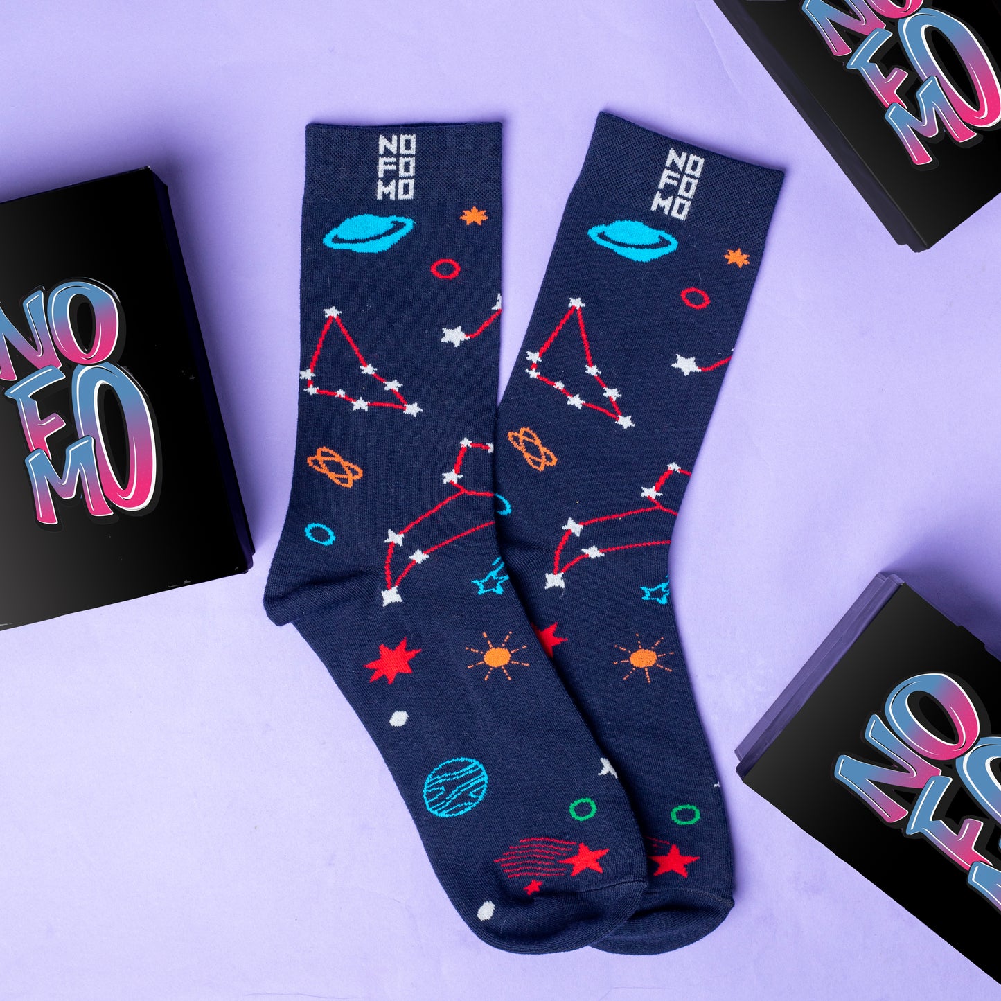 Box Of 6 - Crew Length Socks