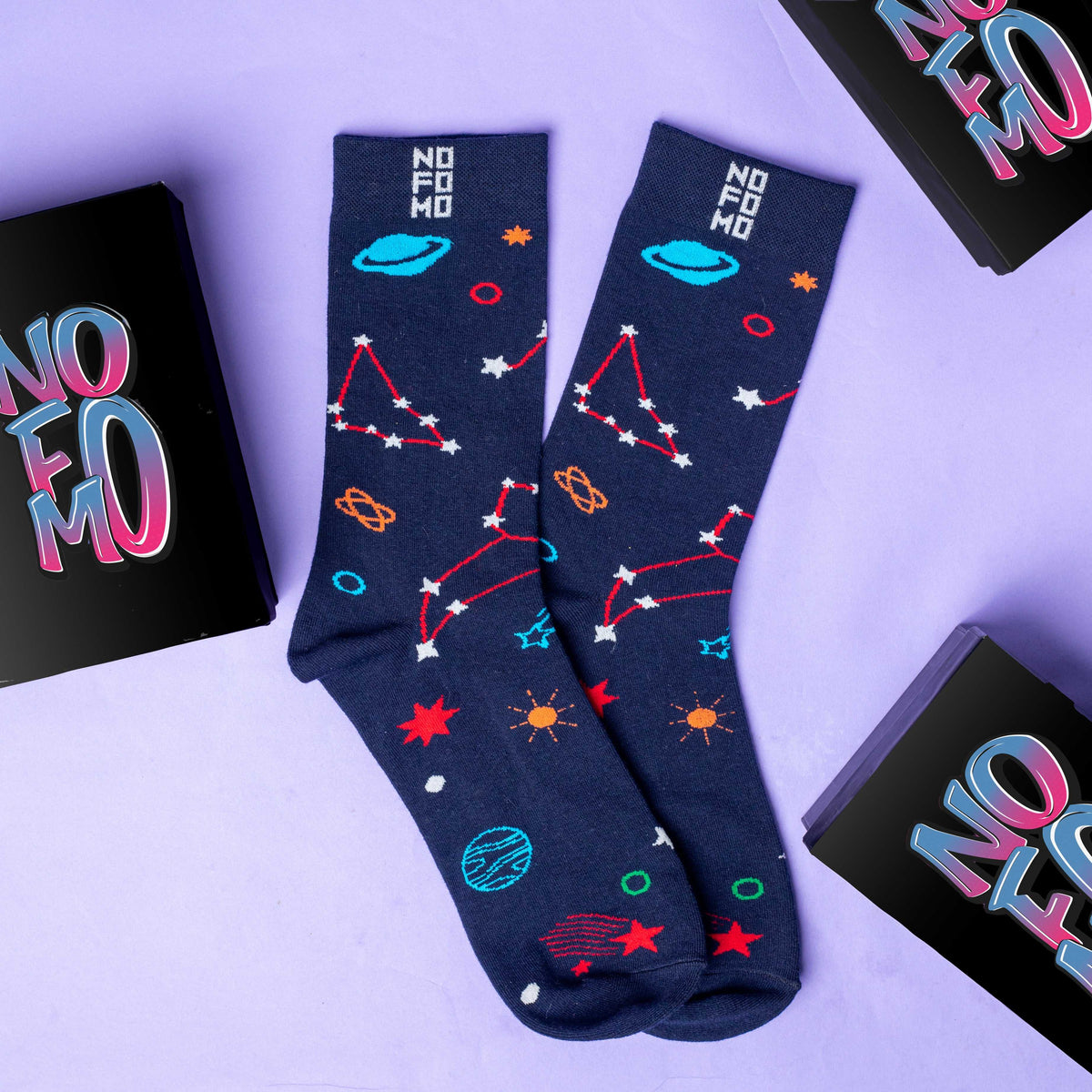 Starry Night - Crew Length Socks